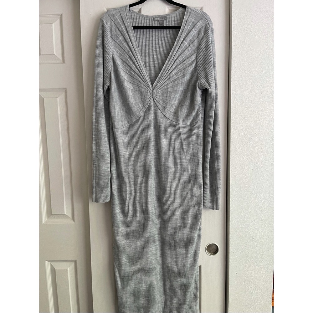 Asos Maternity Gray Midi Dress Sz16